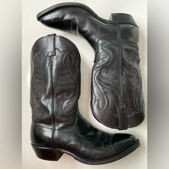 Code West Black Cherry Cowboy Boots Size 10.5 EE Extra Wide Western Cowgirl Farm - Picture 4 of 11